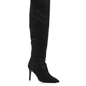 Aqua Womens Lola Faux Suede High Heel Dress Boots 7M